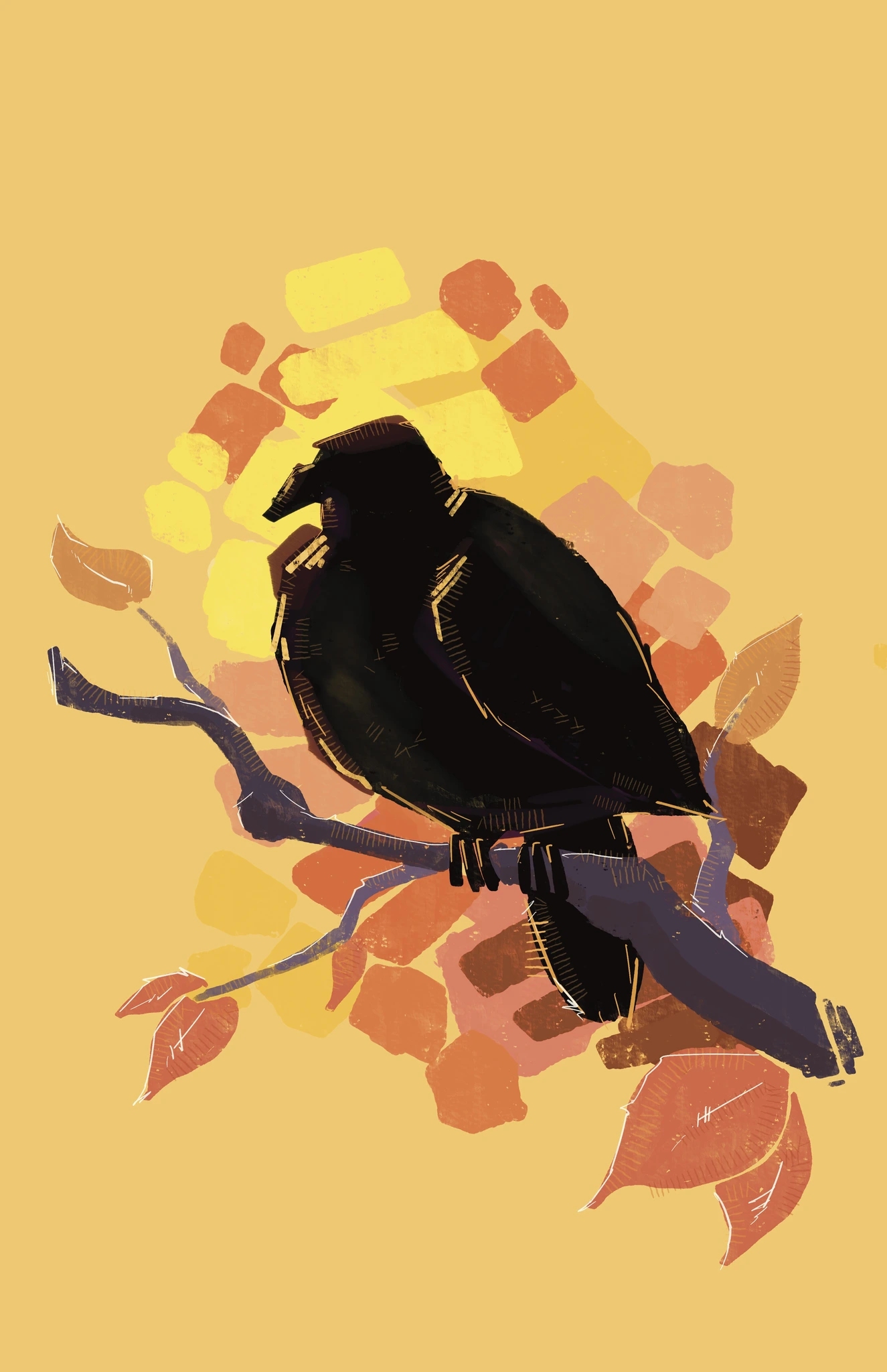 American Crow — Digital Painting by Gary Keeler