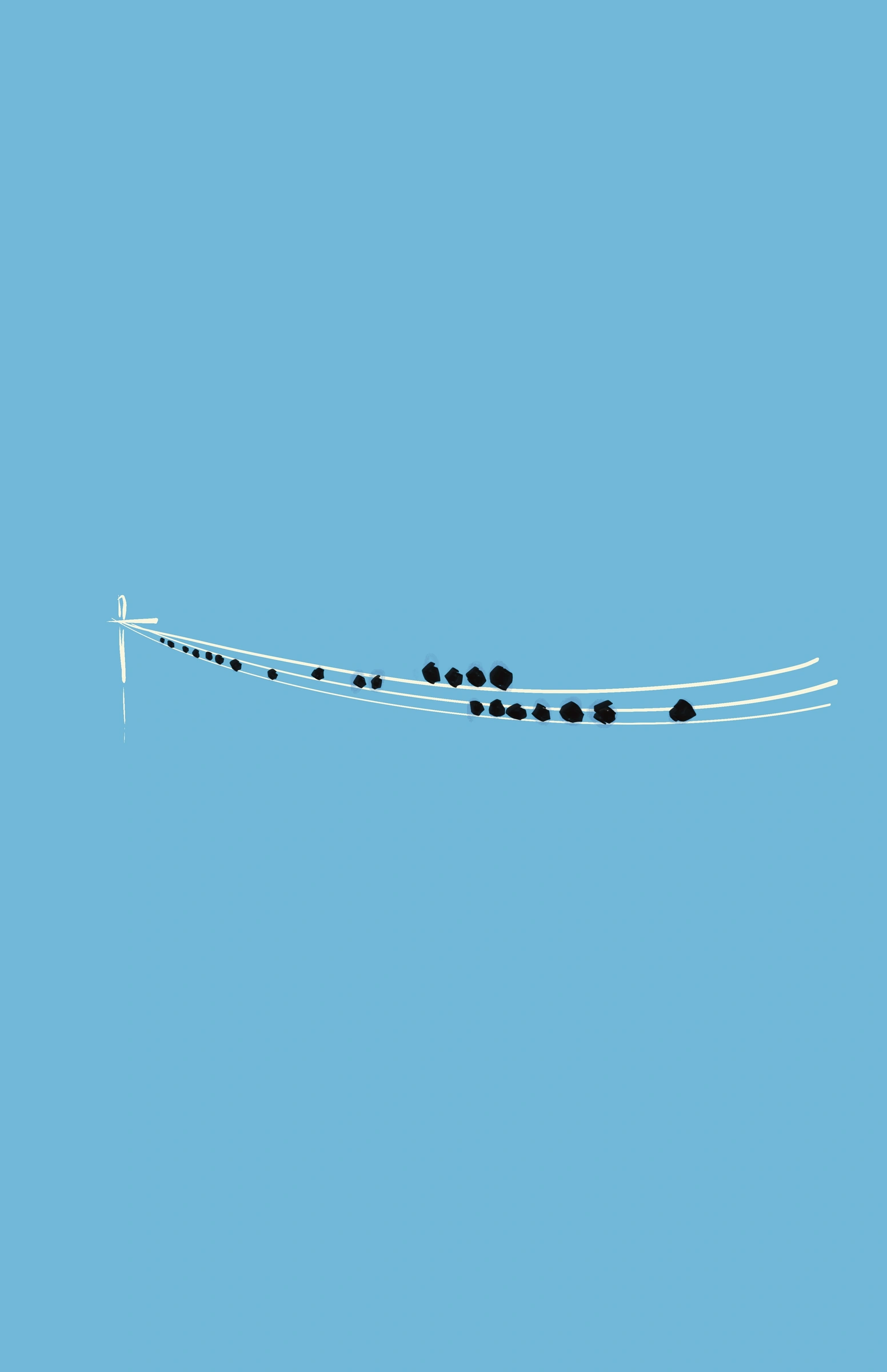 Bird on a Wire B — Digital Painting by Gary Keeler