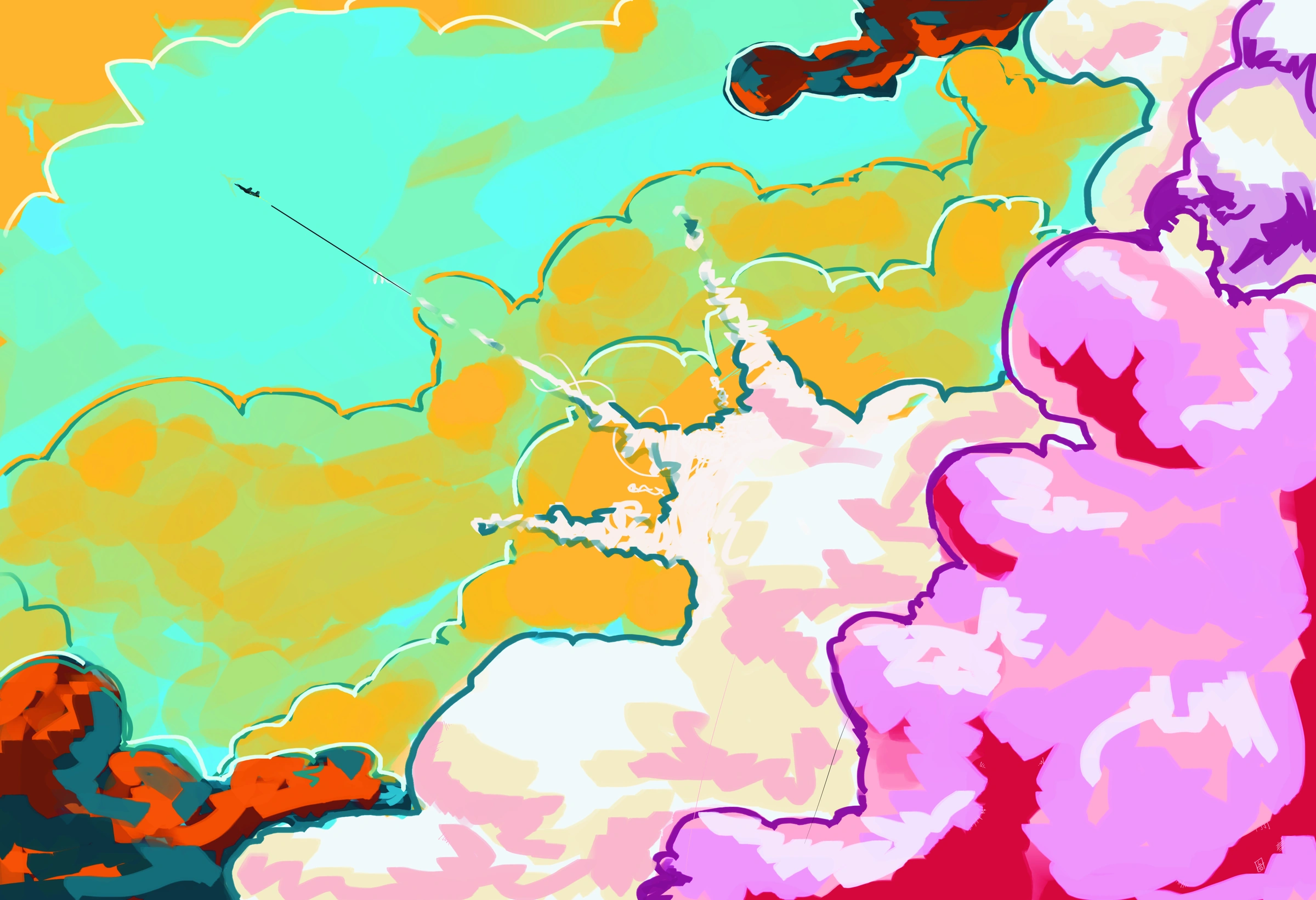 Bursting Through — Digital Painting by Gary Keeler