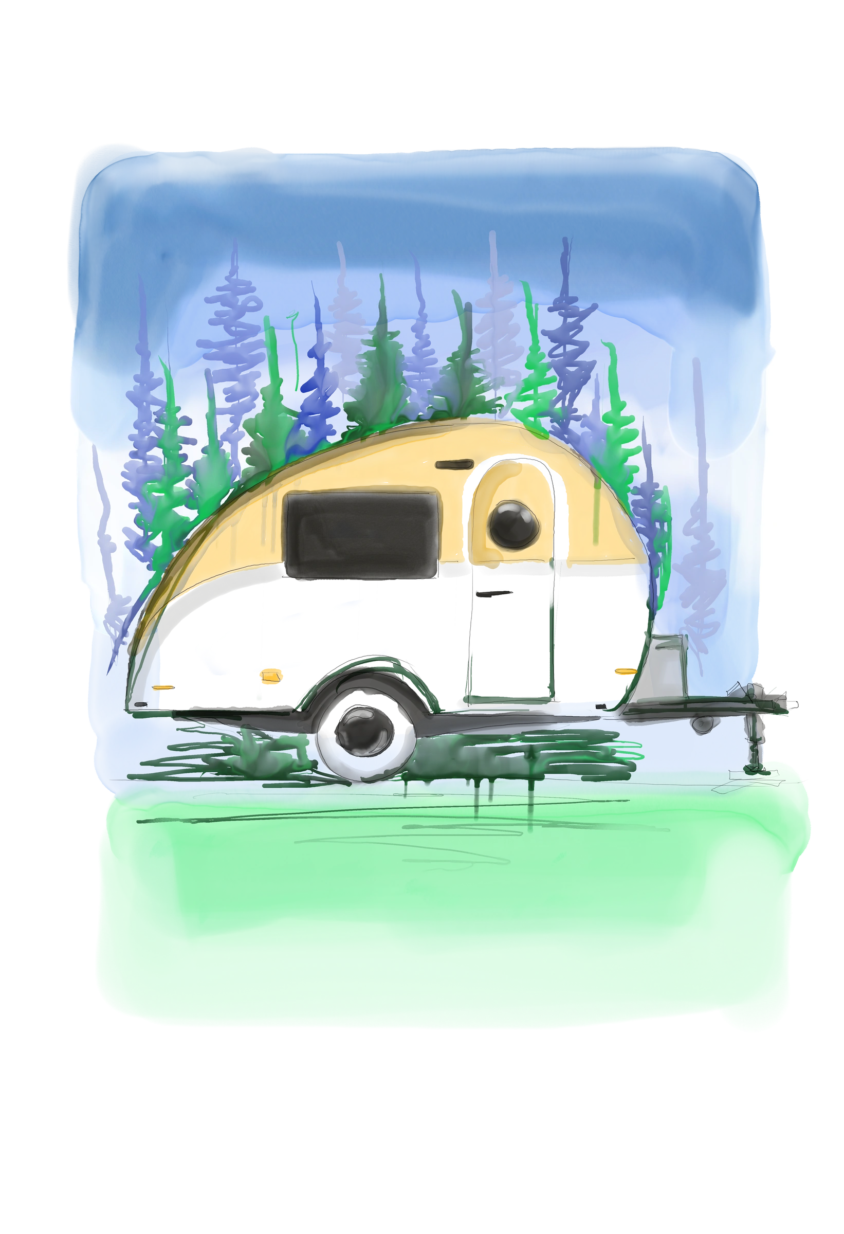 Camper — Digital Painting by Gary Keeler