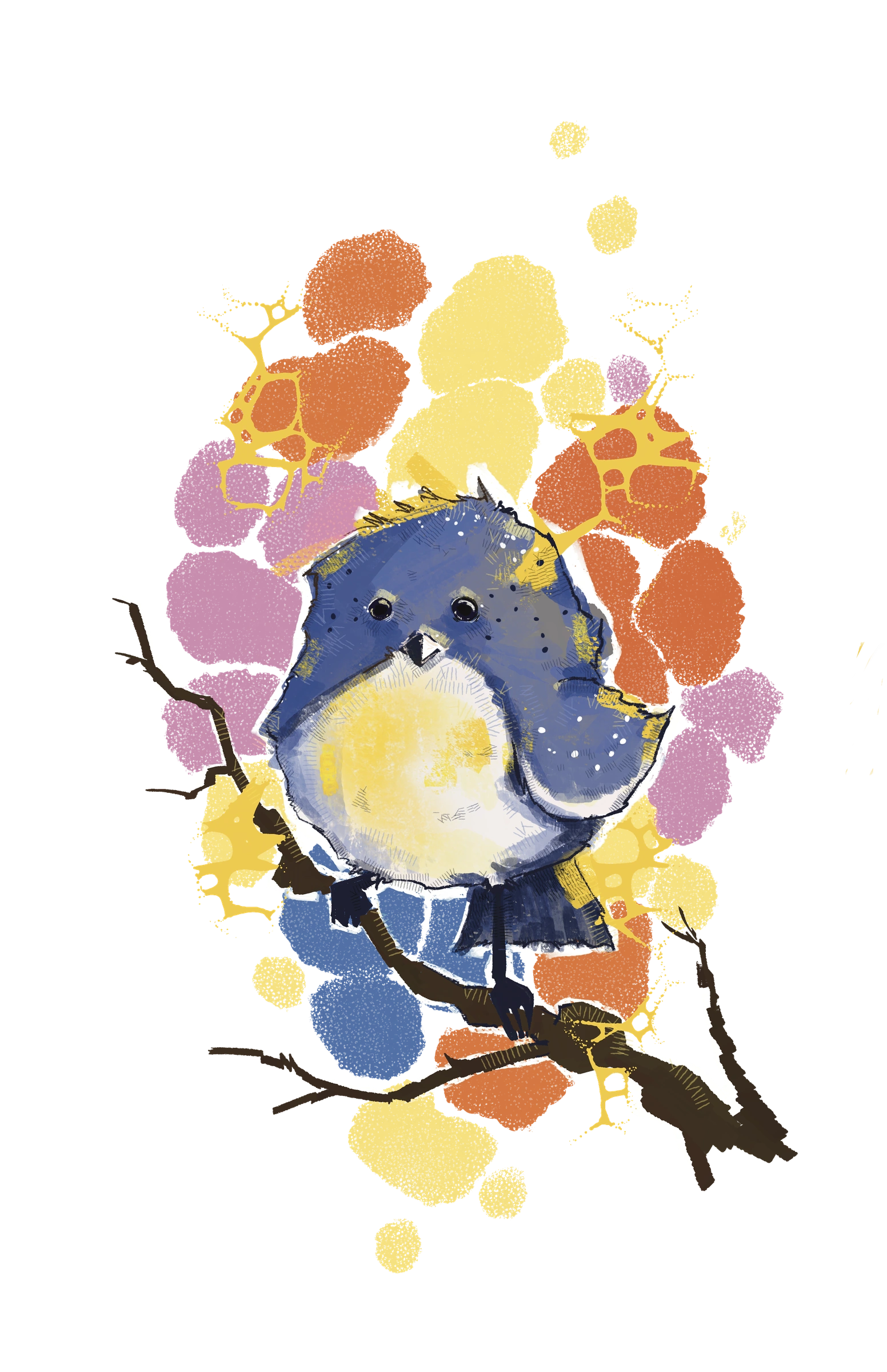 Fat Chickadee — Digital Painting by Gary Keeler