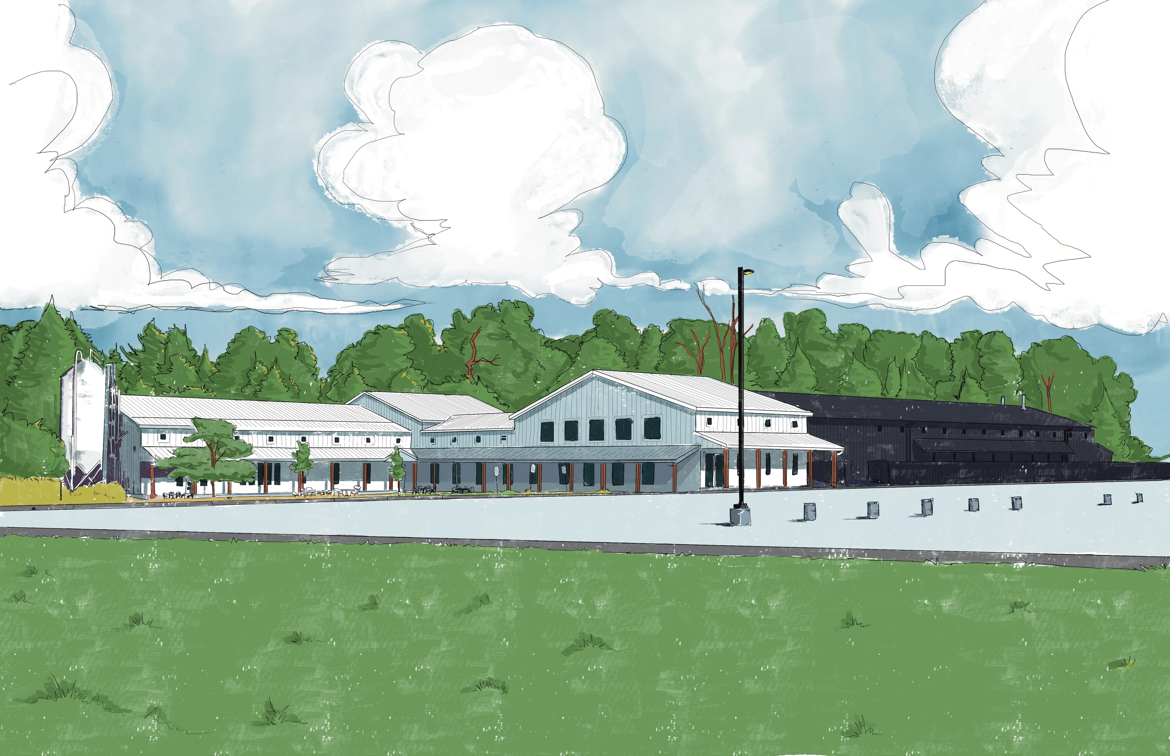 Lucette Building — Digital Painting by Gary Keeler