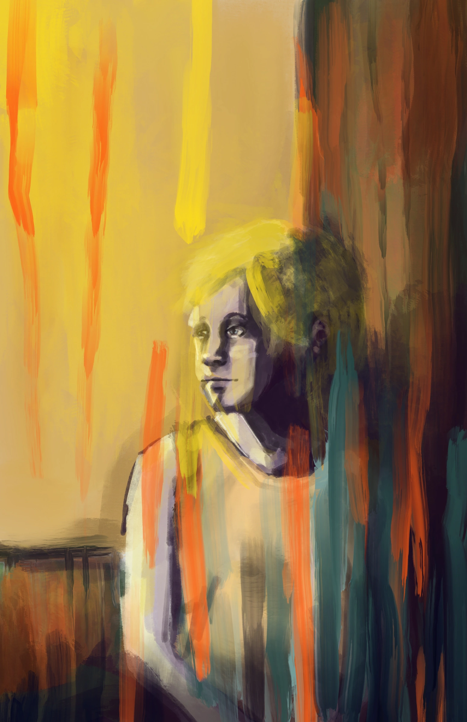 River Sitting — Digital Painting by Gary Keeler