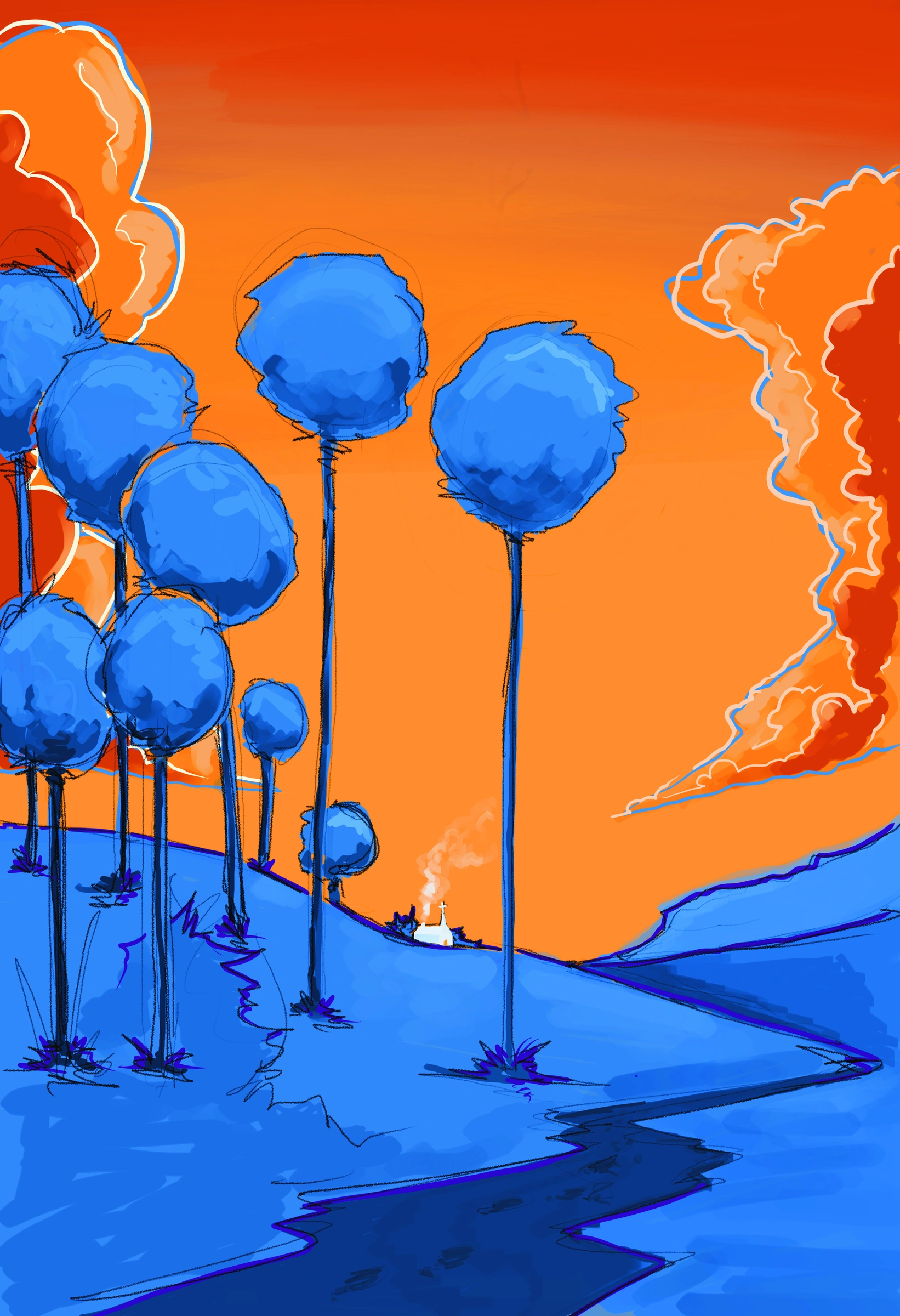 The Road Less Traveled — Digital Painting by Gary Keeler