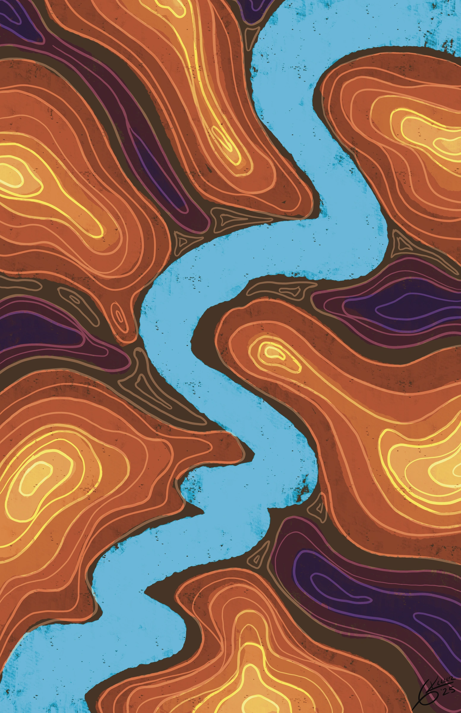 Topo I — Digital Painting by Gary Keeler