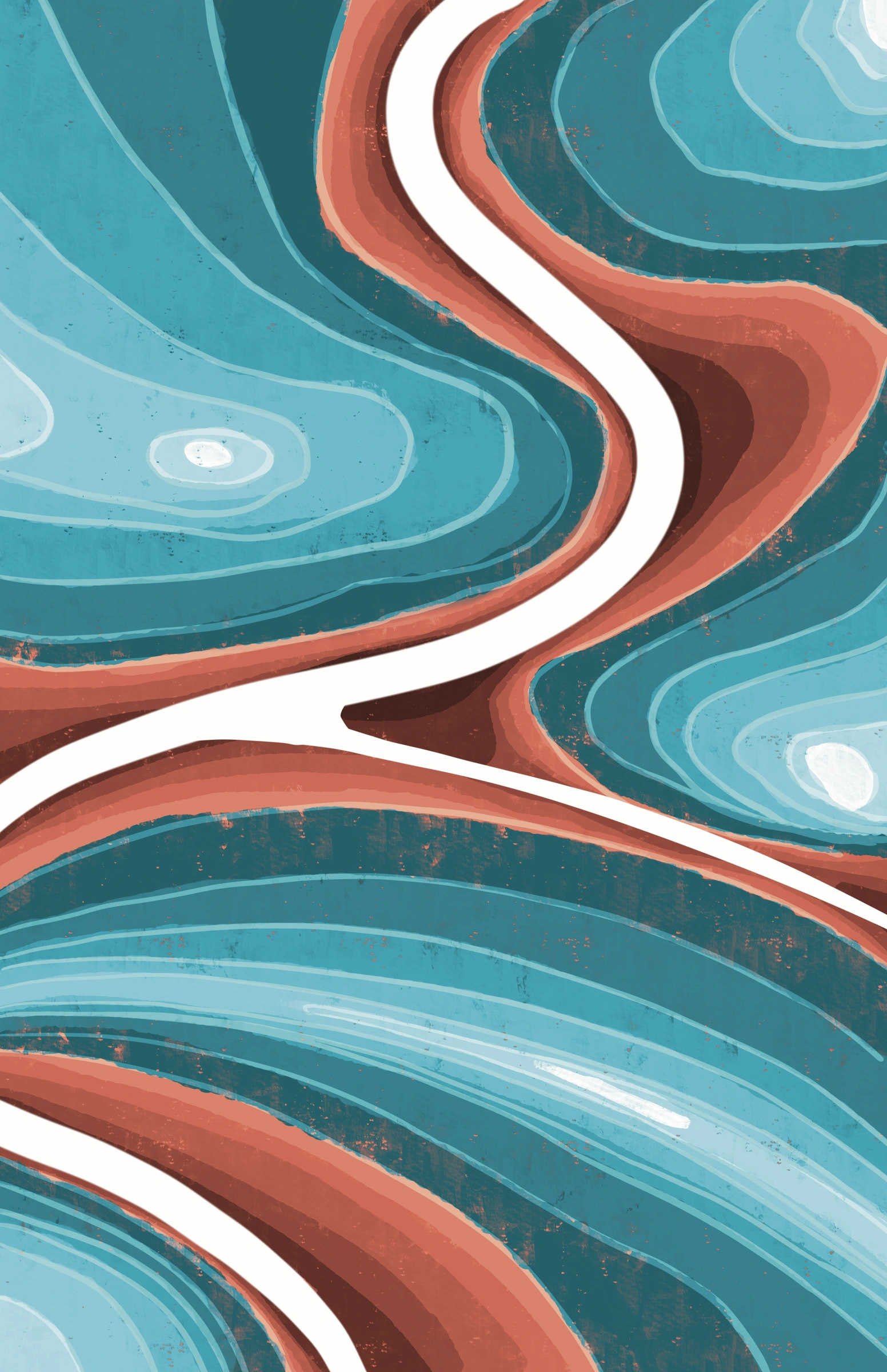 Topo II — Digital Painting by Gary Keeler